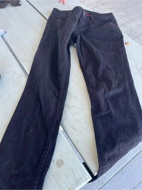 Kate Moss Black Straight-Leg Pants Sz 26, low rise